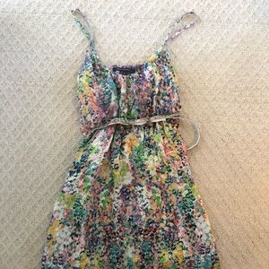 Colorful spaghetti strap French Connection dress